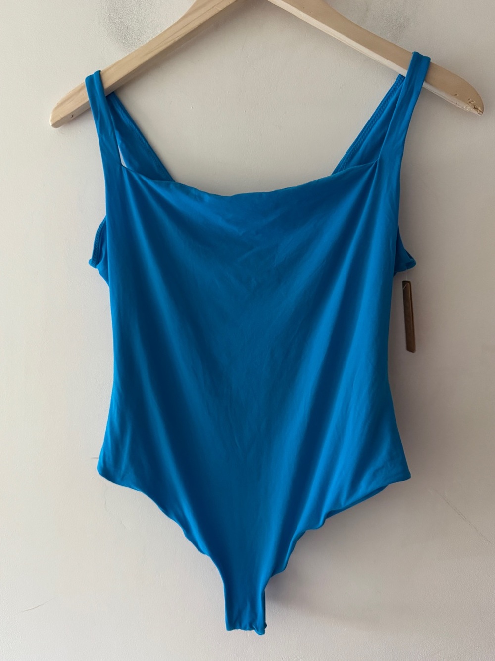 Skims NEW! Essential Scoop Neck Bodysuit Mykonos Blue XL